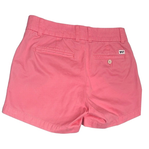 Coastal Cotton Hot‎ Pink Shorts Women 2 Chino Preppy Flat  Belt Loops Summer - Picture 2 of 6